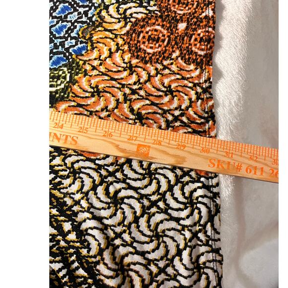 New Directions Woman 3X Asymmetrical Tunic Top Boho Abstract Print Stretch - Picture 7 of 8